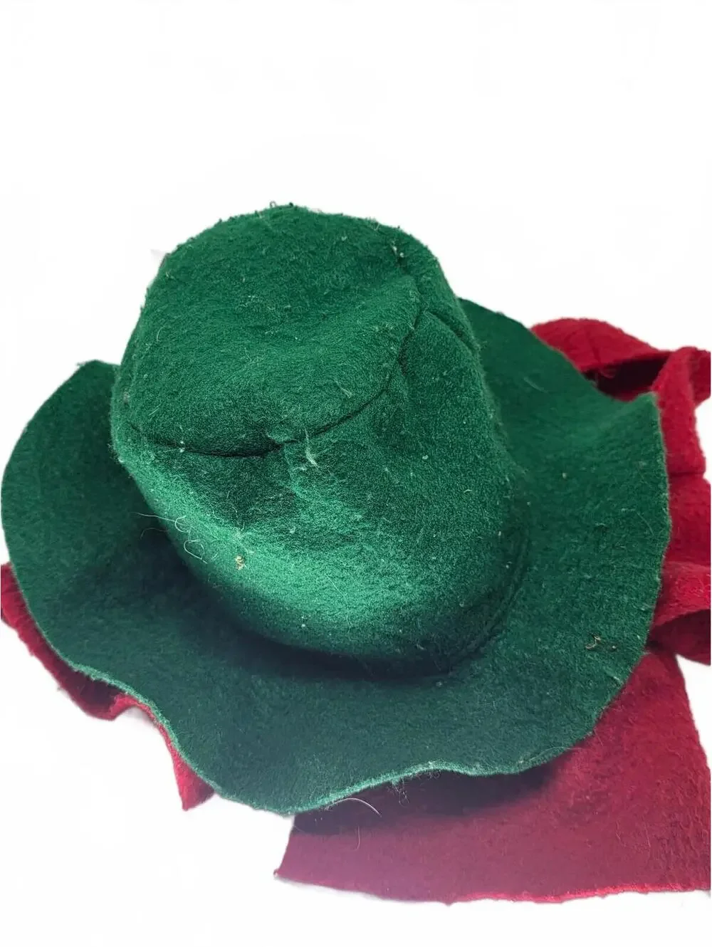 Vintage Paddington Bear Plush Replacement Clothes Red Duffle Coat Green Hat